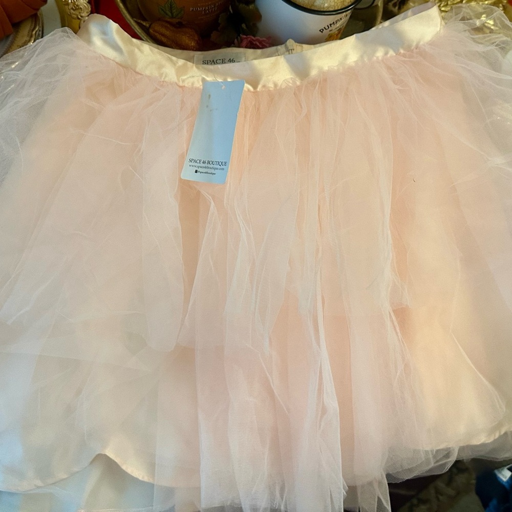 Cream Tulle Tutu Skirt